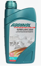 Масло мотор.  5W40 ADDINOL SUPER LIGHT 0540 SN/CF A3/B4 (1 л.) пластик 1*12 шт.