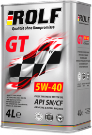 Масло мотор. ROLF GT SAE 5W40 API SN/CF 4л (1*4шт) Масло мотор. ROLF GT SAE 5W40 API SN/CF 4л (1*4шт)