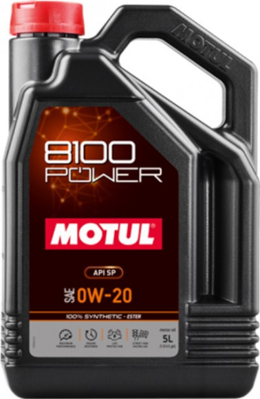 Масло мотор.  0W20 MOTUL 8100 POWER SP пластик (5 л.) 1*4 шт.