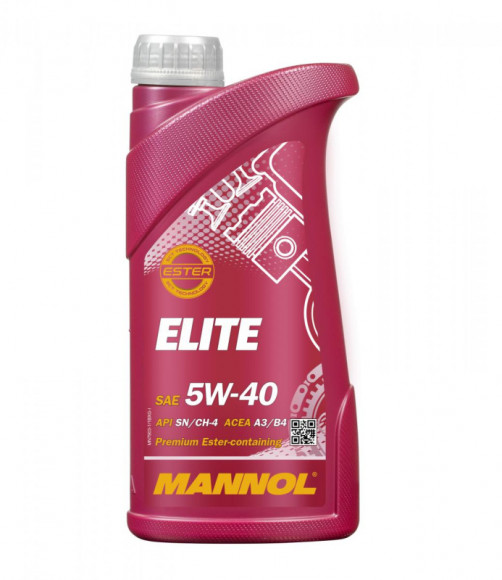 Масло мотор. 5w40 MANNOL 7903 ELITE ACEA A3/B4 API SN/CH-4(1л.) 1*20шт.