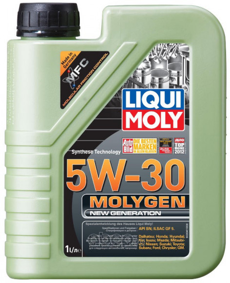 Масло мотор.  5W30 Liqui Moly Molygen New Generation API SP ILSAC GF-6A пластик (1 л.) 1*6шт. (9041)