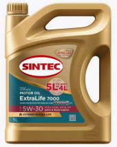 АКЦИЯ 5л по цене 4л Масло мотор. SINTEC EXTRA LIFE 7000 5W30 A3/B4 SL/CF (5л) 1*4шт АКЦИЯ 5л по цене 4л Масло мотор. SINTEC EXTRA LIFE 7000 5W30 A3/B4 SL/CF (5л) 1*4шт