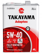 Масло моторное  5W40 TAKAYAMA  Adaptec C3 SN/CF  (4л) 1*4шт Масло моторное  5W40 TAKAYAMA  Adaptec C3 SN/CF  (4л) 1*4шт