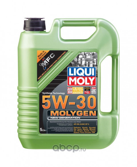 Масло мотор.  5W30 Liqui Moly Molygen New Generation API SP ILSAC GF-6A пластик (5 л.) 1*4шт. (9043)