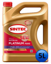 Акция 5л по цене 4л Масло мотор. SINTEC PLATINUM 7000 SAE 0W20 API SP ILSAC GF-6 (5л) 1*4шт Акция 5л по цене 4л Масло мотор. SINTEC PLATINUM 7000 SAE 0W20 API SP ILSAC GF-6 (5л) 1*4шт