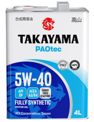 Масло мотор.  5W40 TAKAYAMA  PAOtec A3/B4 SP  4л (1*4шт)