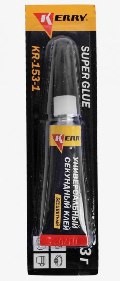 KERRY Универсальный секундный клей гель SUPER GLUE GEL 3гр. (1*12)