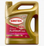 Акция 5л по цене 4л Масло мотор. SINTEC PLATINUM 7000 SAE 5W30 ACEA A5/B5 API SL/СF 5л (1*4 шт) Акция 5л по цене 4л Масло мотор. SINTEC PLATINUM 7000 SAE 5W30 ACEA A5/B5 API SL/СF 5л (1*4 шт)