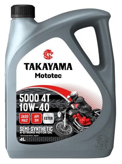 Масло мотор. 4T 10W-40 TAKAYAMA Mototec 5000 SM JASO MA-2 (4л)  1*4шт