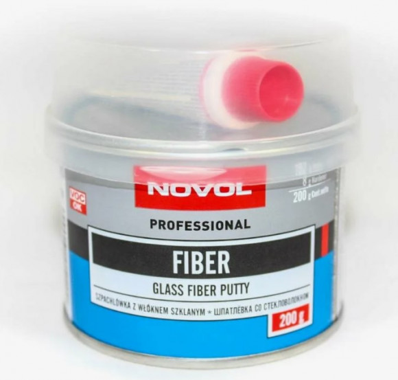 Шпатлевка Fiber (со стекловол.) (0,2 кг) (Novol) 1*24шт