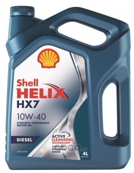 Масло мотор. 10W40 Shell Helix Diesel HX7 API CF ACEA A3/B4 пластик (4 л.) 1*4 шт.