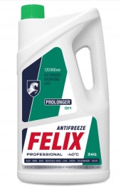Антифриз FELIX PROLONGER, G11  зелен в п/э кан. 3кг (4шт) Акция Антифриз FELIX PROLONGER, G11  зелен в п/э кан. 3кг (4шт) Акция