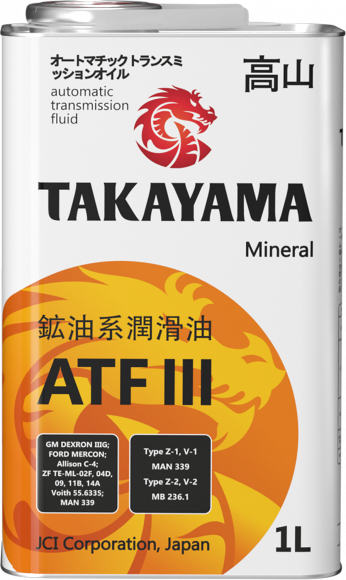 Масло трансмиссионное TAKAYAMA  ATF lll 1л (1*12шт)