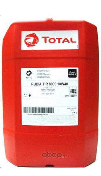 Масло мотор. 10W40 TOTAL Rubia TIR 8900 API CI-4 ACEA E6/E7/E9 пластик 20 л.