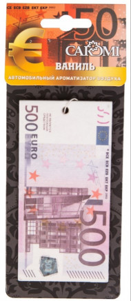 Ароматизатор картонный CAROMI Банкнота Евро "Ваниль"