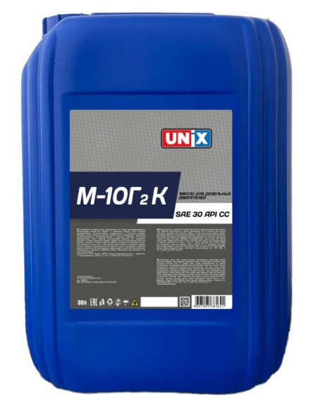 Масло мотор. М10Г2К UNIX SAE 30 API CC  30л Масло мотор. М10Г2К UNIX SAE 30 API CC  30л