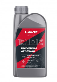 Ln7745 Масло мотор. 4T 10W40 SM LAVR MOTO RIDE UNIVERSAL, 1 л 1*16шт Ln7745 Масло мотор. 4T 10W40 SM LAVR MOTO RIDE UNIVERSAL, 1 л 1*16шт