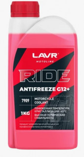 Ln7909 Антифриз для мотоцикла RIDE G12+, (красн)  LAVR MOTO кор (10 шт) (1 КГ) Ln7909 Антифриз для мотоцикла RIDE G12+, (красн)  LAVR MOTO кор (10 шт) (1 КГ)