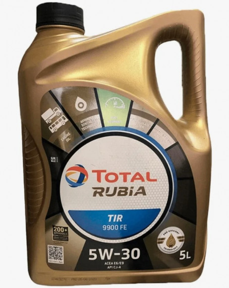 Масло мотор.  5W30 TOTAL Rubia TIR 9900 FE CK-4 E4//E7/E9 пластик 5 л. (1*3 шт.) Масло мотор.  5W30 TOTAL Rubia TIR 9900 FE CK-4 E4//E7/E9 пластик 5 л. (1*3 шт.)