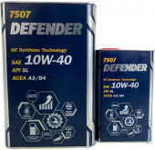 Масло мотор.10W40 MANNOL 7507 Defender ACEA A3/B3 API SN(4л.) металл 1*4шт.