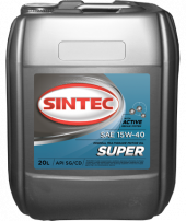 Масло мотор. SINTEC SUPER SAE 15W40 API SG/CD  20л Масло мотор. SINTEC SUPER SAE 15W40 API SG/CD  20л