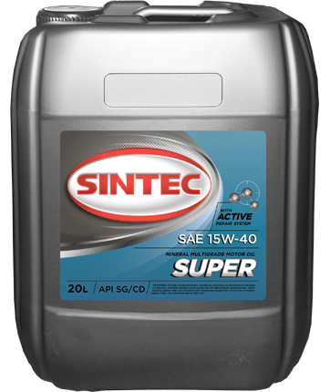 Масло мотор. SINTEC SUPER SAE 15W40 API SG/CD  20л