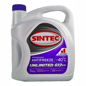 Антифриз A-40 Sintec UNLIMITED G12 ++ (лобридный) 5кг (1*4шт)